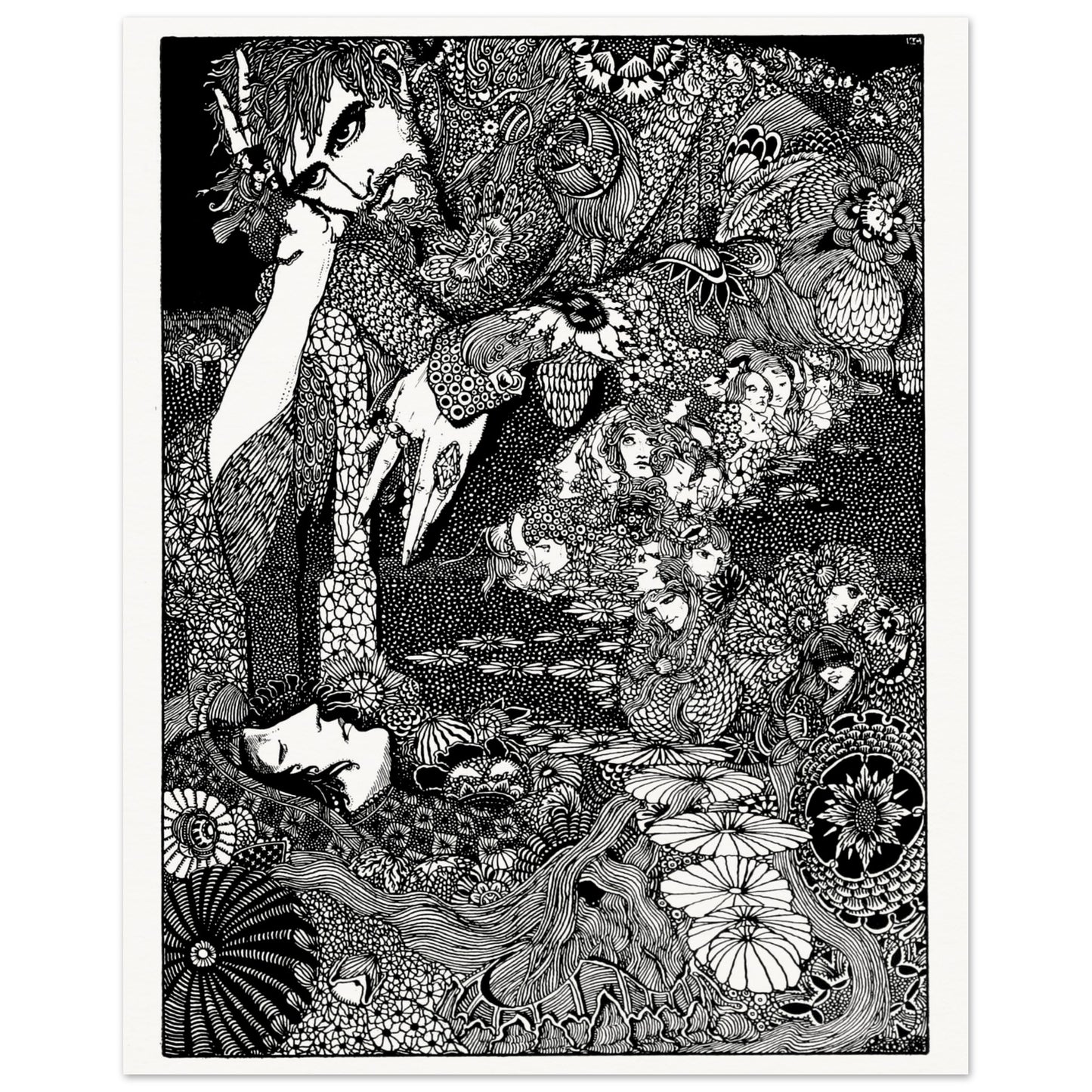 The Earth Grew Dark (1923) – Harry Clarke Gothic Art Print – view 6 | Buy Irish Art