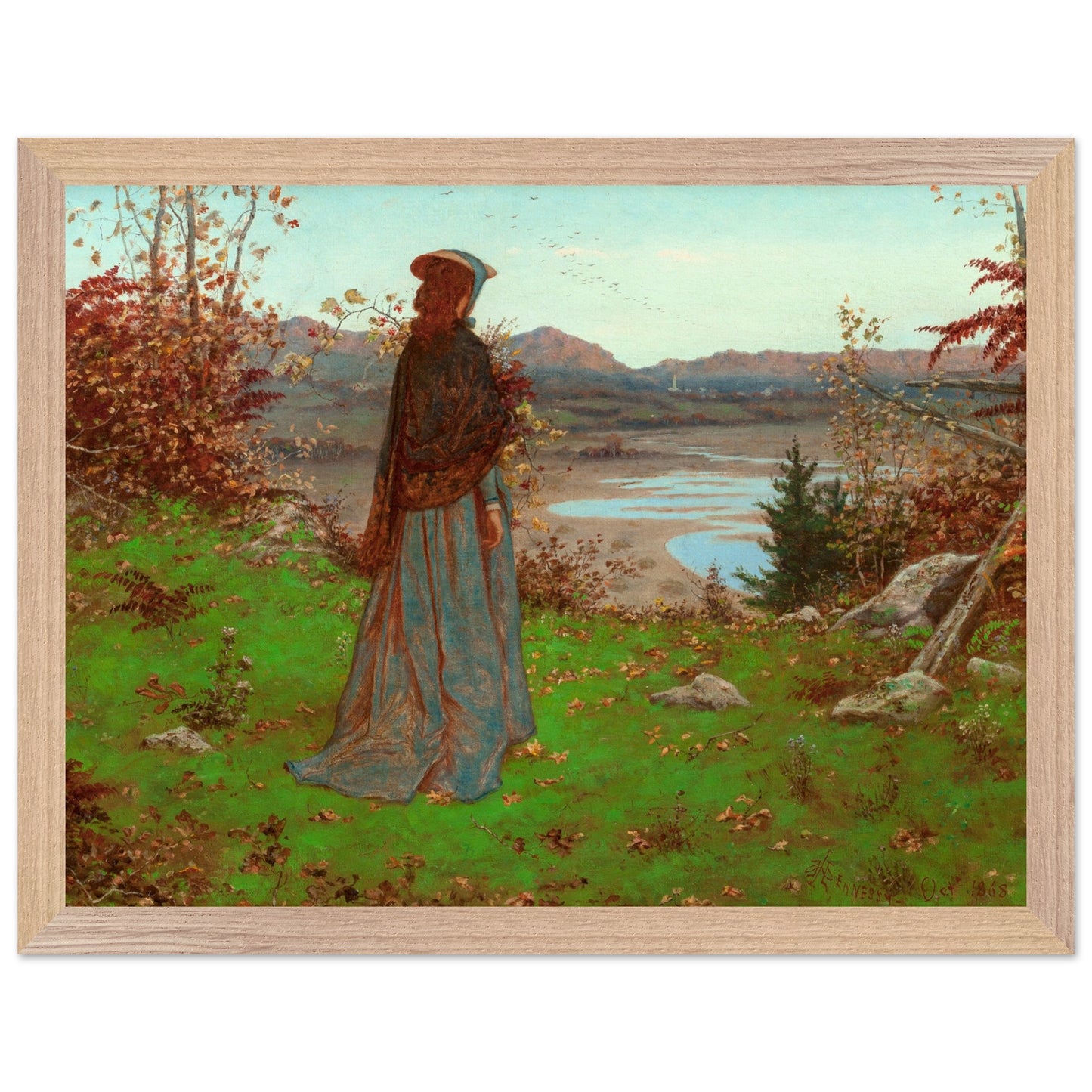 Woman in an Autumn Landscape – William J. Hennessy Irish Art Print – view 12 | Buy Irish Art
