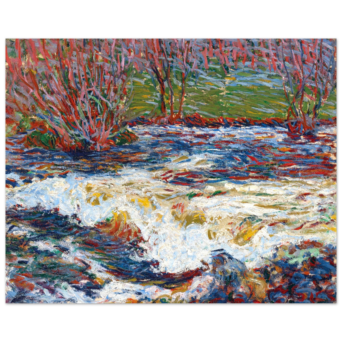 The Rushing Stream by Roderic O'Conor unframed print on a plain white background