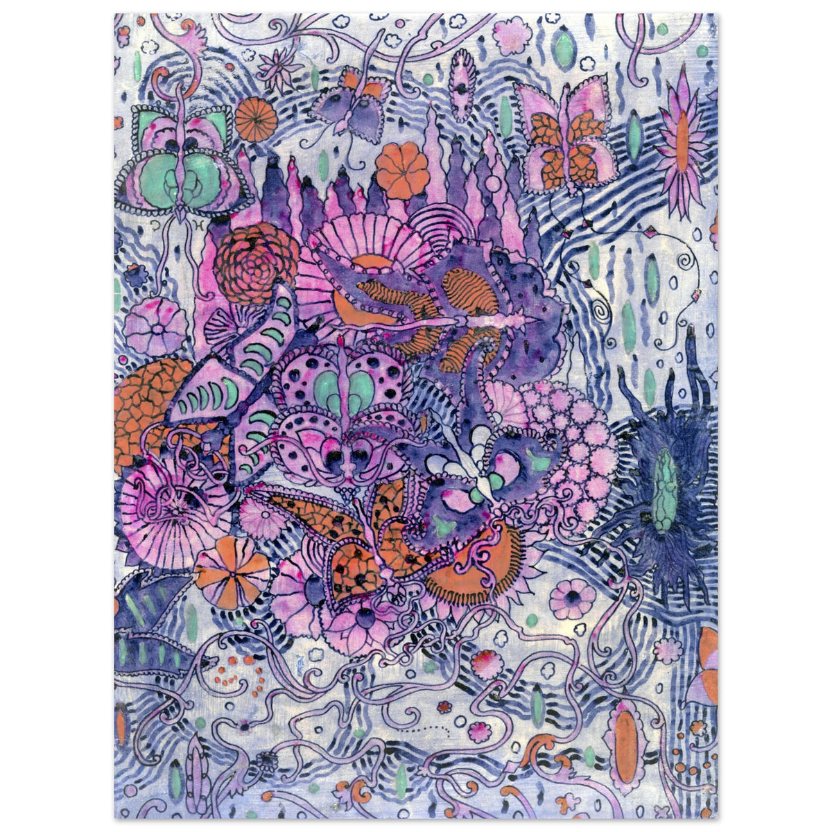 Butterfly Textile Design by Harry Clarke Framed Wall Art Print – view 12 | Buy Irish Art