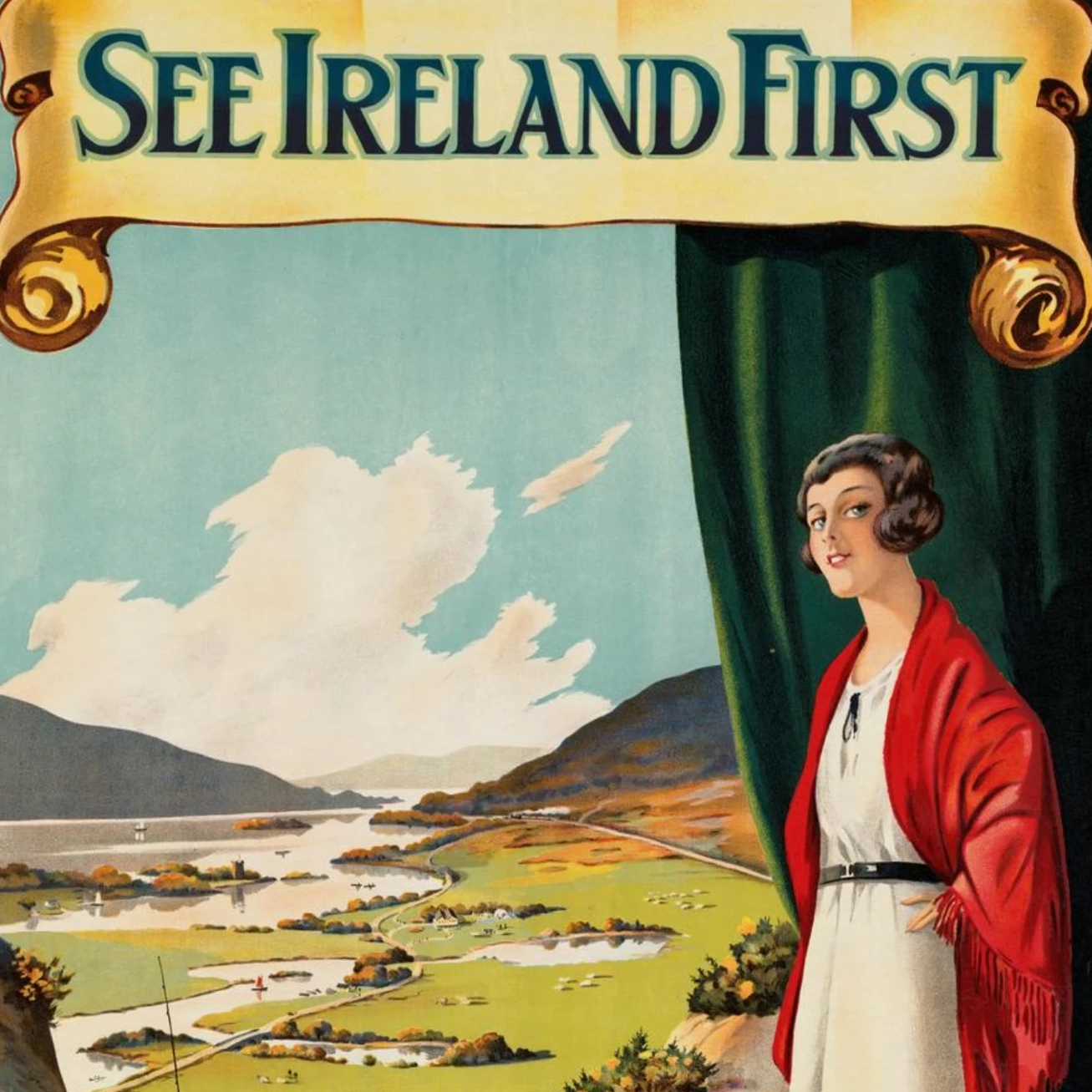 See Ireland First – Vintage Irish Travel Poster Collector’s Art Print