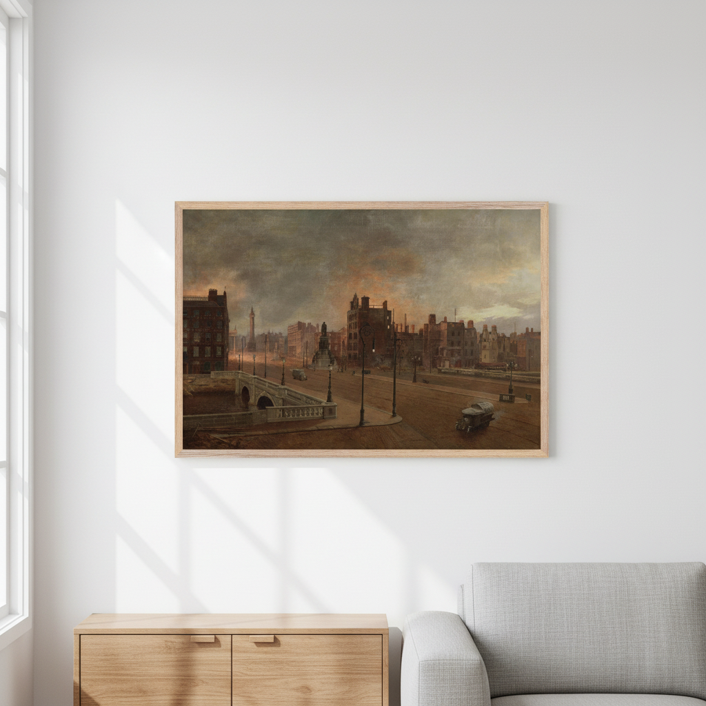 After the Bombardment, Archibald McGoogan's 1916 painting of the ruined Sackville Street, Dublin, after the Easter Rising