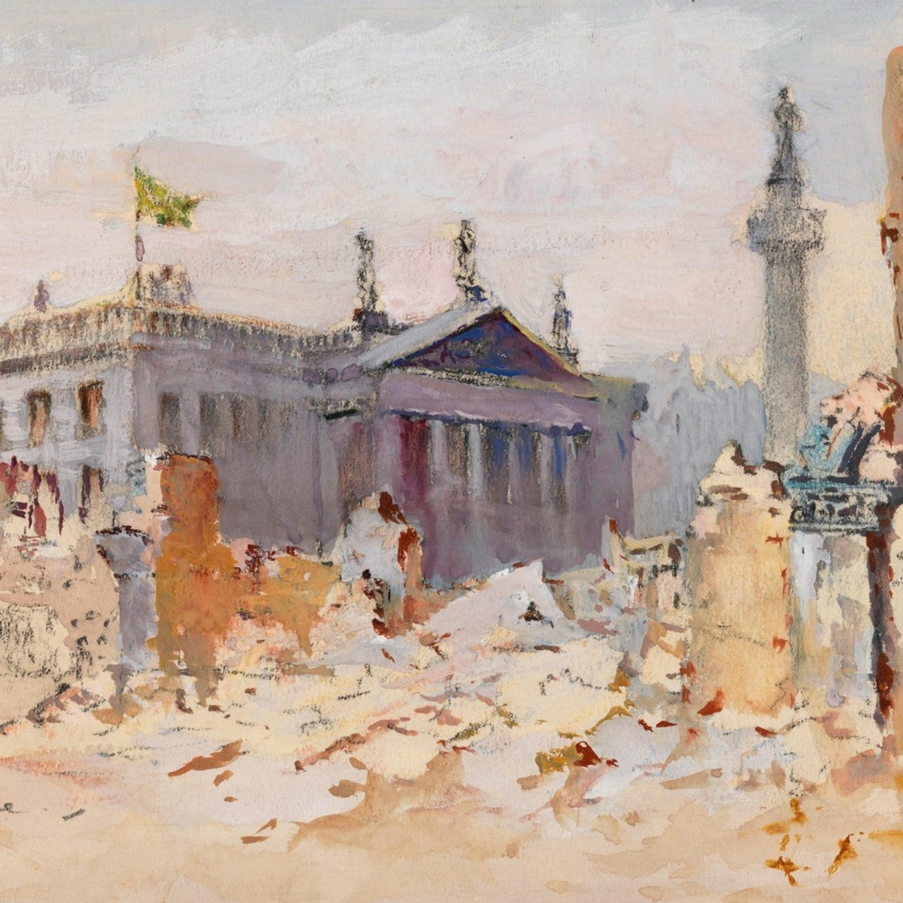 The Ruins of O'Connell Street, Dublin, 1916 — fine art print from the Easter Rising collection at Buy Irish Art