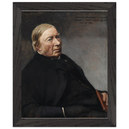 Portrait of Rev. John Pentland Mahaffy, attributed to Sarah Cecilia Harrison, art print in a black frame, 20x25 cm