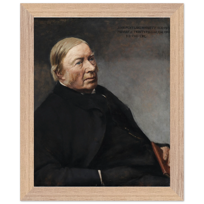 Portrait of Rev. John Pentland Mahaffy, attributed to Sarah Cecilia Harrison, art print in a wood frame, 20x25 cm