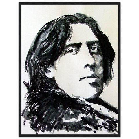 Oscar Wilde Framed Art Print, a tribute to the enduring wit and wisdom of the legendary Irish playwright, poet, and author. Expertly created by Irish artist Ó Maolain.