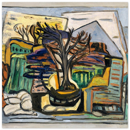 Evie Hone A Landscape with a Tree (1943) | Collector Print – room setting display | Buy Irish Art