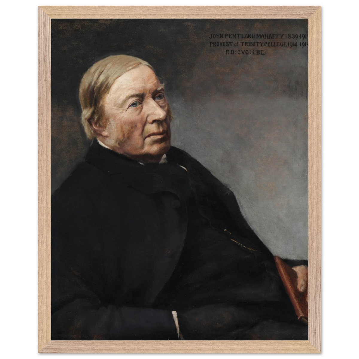 Portrait of Rev. John Pentland Mahaffy, attributed to Sarah Cecilia Harrison, art print in a wood frame, 40x50 cm