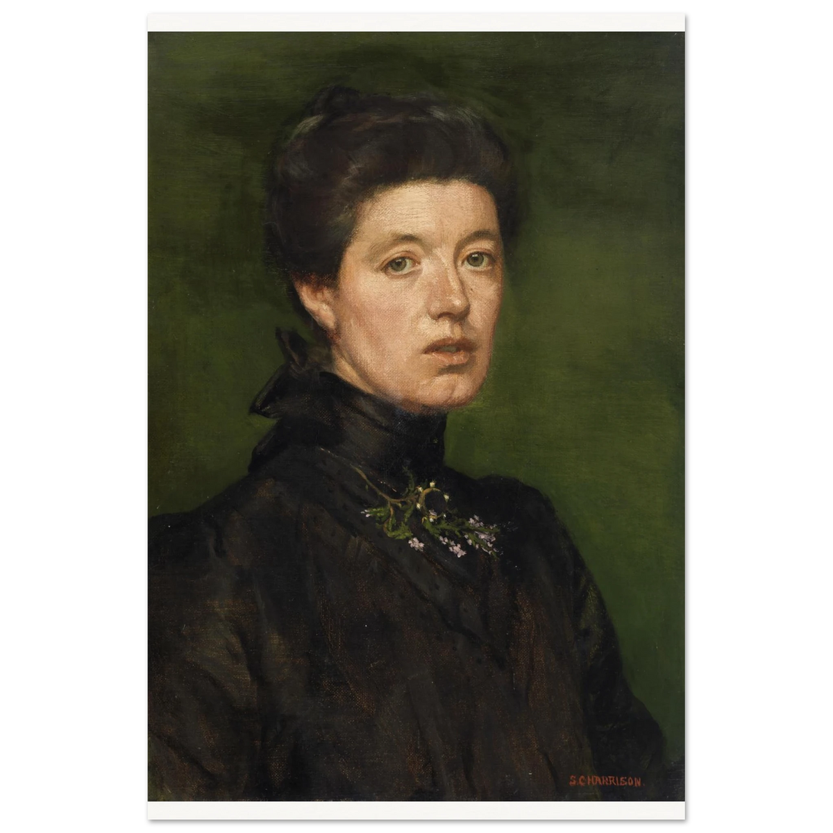 Self-portrait by Sarah Cecilia Harrison, unframed art print, 60x90 cm