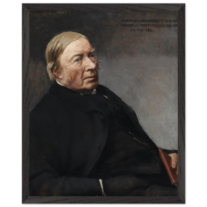 Portrait of Rev. John Pentland Mahaffy, attributed to Sarah Cecilia Harrison, art print in a black frame, 40x50 cm