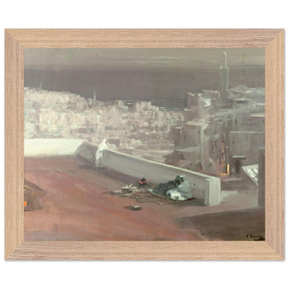 Night, Tangier by Sir John Lavery, art print in a wood frame, 20x25 cm