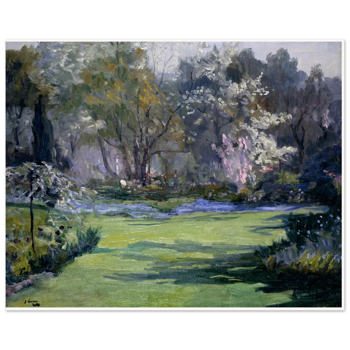Spring, the Garden, Villa Sylvia (1921) by Sir John Lavery, unframed art print, 40x50 cm