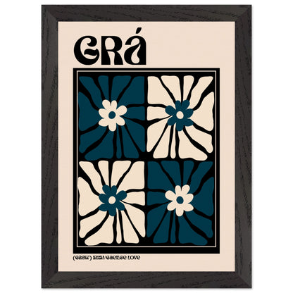 Grá as Gaeilge art print — Irish language typography poster by Buy Irish Art