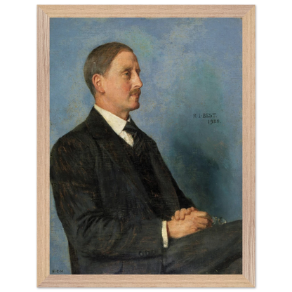 Portrait of Richard Irvine Best by Sarah Cecilia Harrison, art print in a wood frame, 30x40 cm