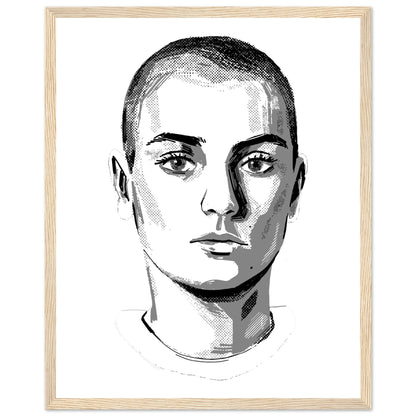 Sinead O'Connor Framed Wall Art Print – framed print close-up | Buy Irish Art