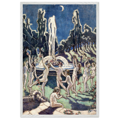 Figures Dancing Round a Fountain by Mainie Jellett - large format Irish modernist print