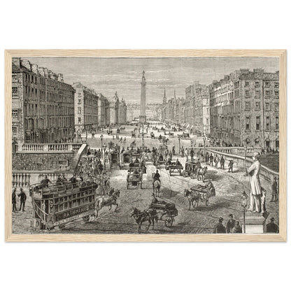 Dublin Old View - 1882 Vintage Illustration by Sellier Framed Wall Print Home Decor – detail view | Buy Irish Art