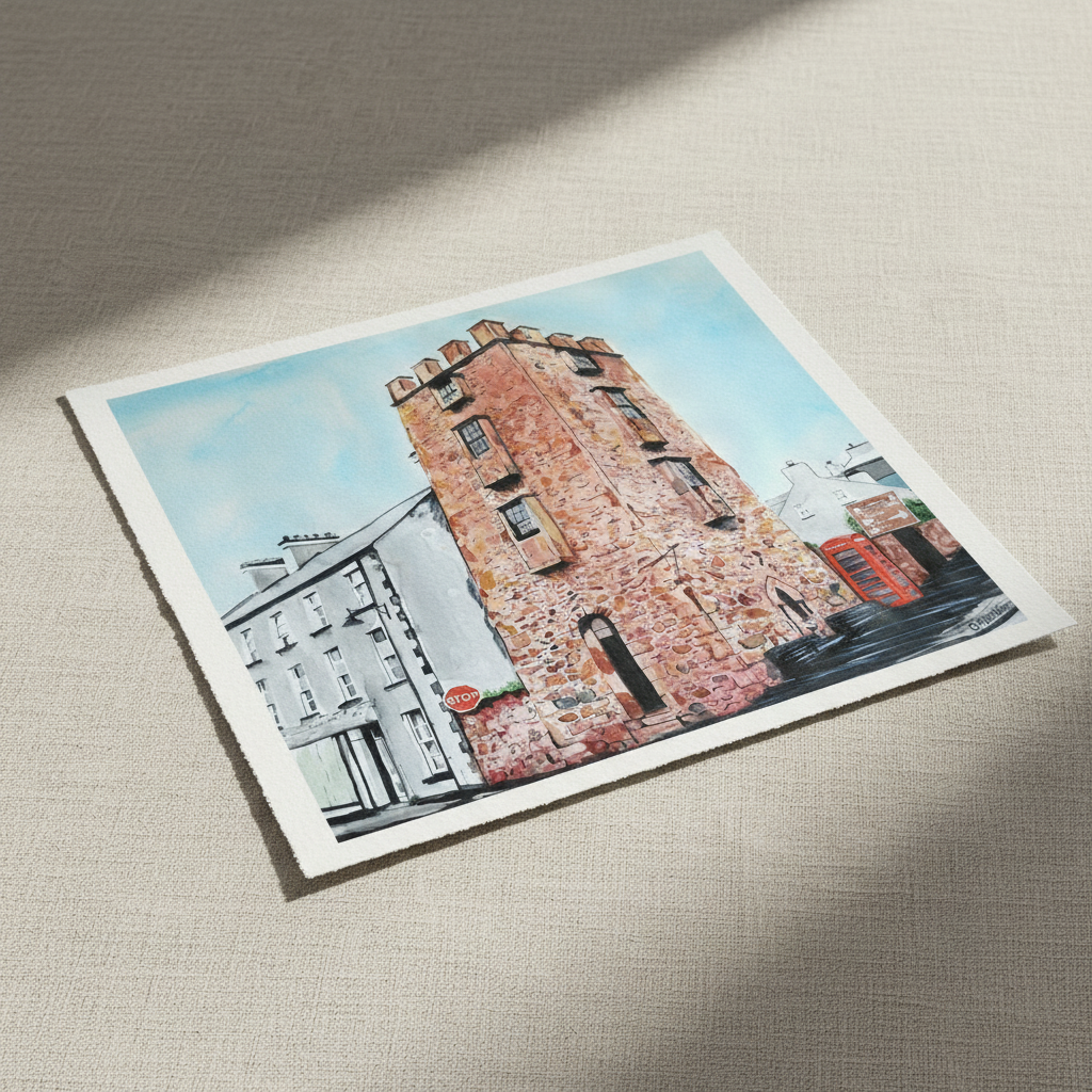 The Curfew Tower Cushendall Framed Art Print