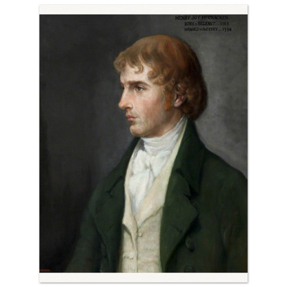 Portrait of Henry Joy McCracken by Sarah Cecilia Harrison, unframed art print, 75x100 cm