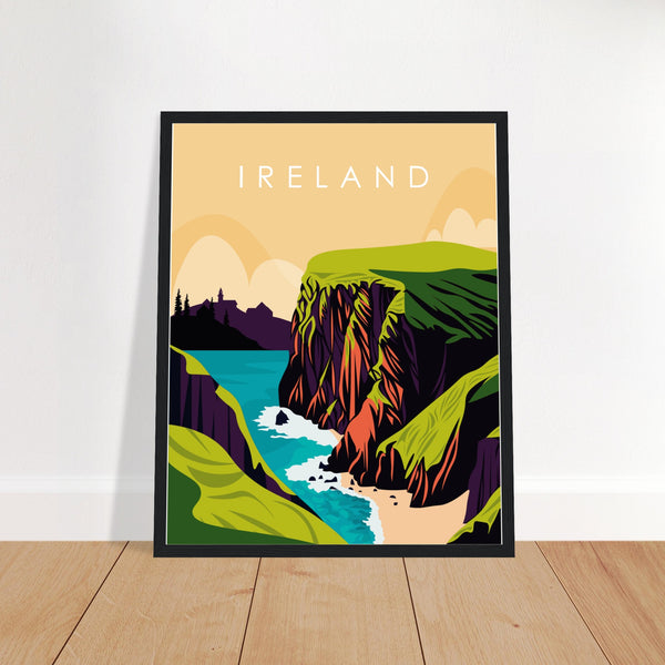 Ireland Retro Travel Poster