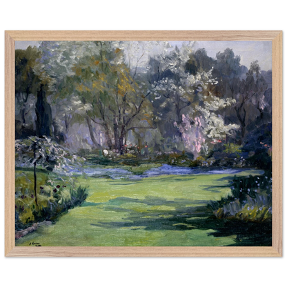 Spring, the Garden, Villa Sylvia (1921) by Sir John Lavery, art print in a wood frame, 40x50 cm