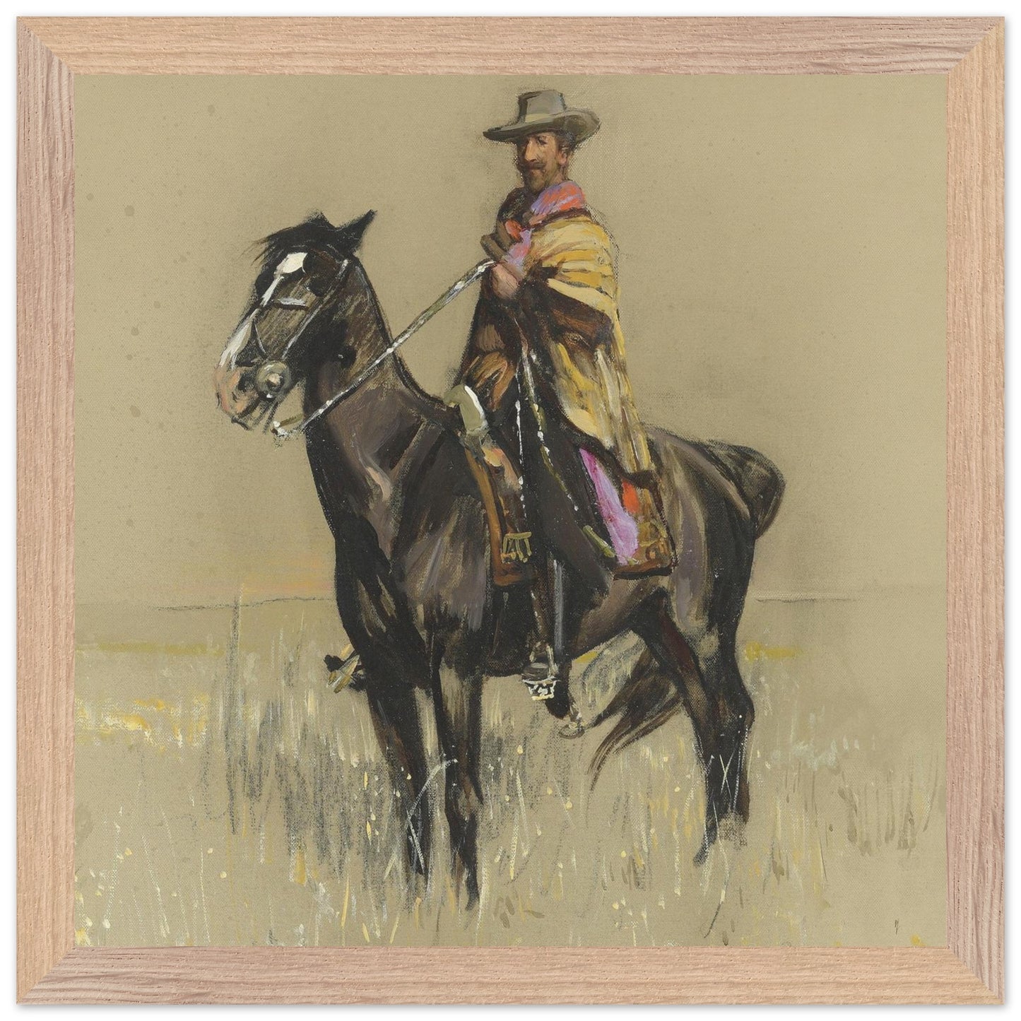 R.B. Cunninghame Graham on ‘Pampa’, By Irish Artist Sir John Lavery Art Print – view 13 | Buy Irish Art