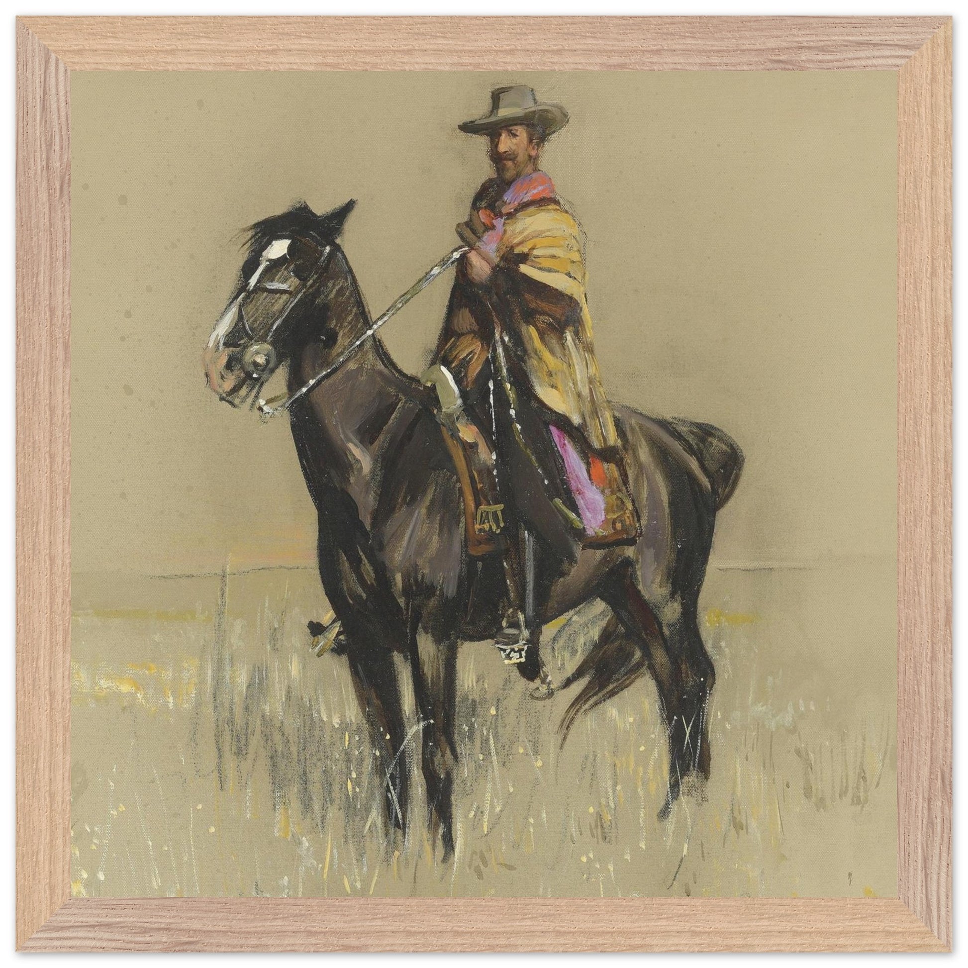 R.B. Cunninghame Graham on ‘Pampa’, By Irish Artist Sir John Lavery Art Print – view 13 | Buy Irish Art
