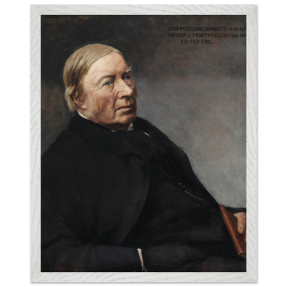 Portrait of Rev. John Pentland Mahaffy, attributed to Sarah Cecilia Harrison, art print in a white frame, 40x50 cm