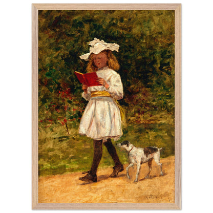 A Young Girl Reading by Aloysius O'Kelly Art Print (view 20)