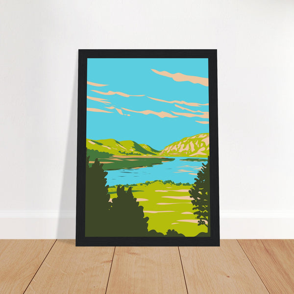 Lough Veagh at Glenveagh National Park in County Donegal Ireland Art Deco Poster