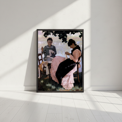 Sewing in the Shade (1884) – Sir John Lavery | Irish Fine Art Print