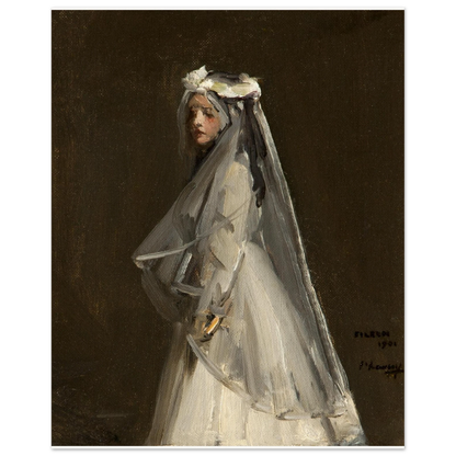 Eileen, Her First Communion (1901) by Sir John Lavery, unframed art print, 40x50 cm