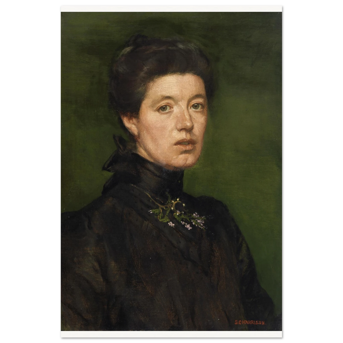 Self-portrait by Sarah Cecilia Harrison, unframed art print, 40x60 cm
