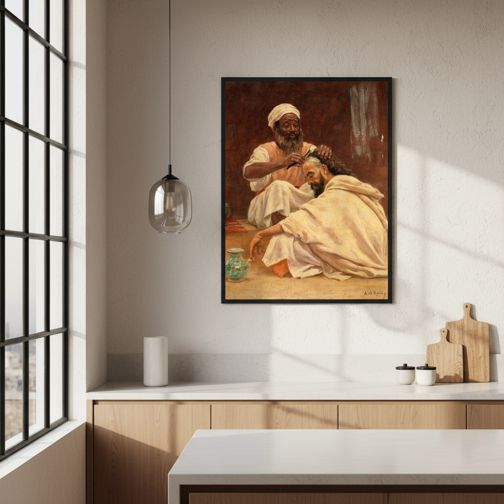 A Barber, Morocco - Aloysius O'Kelly Art Print (view 3)