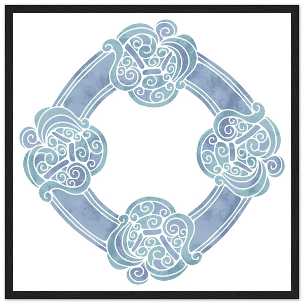 Aquarell keltischer Knoten-Blaudruck