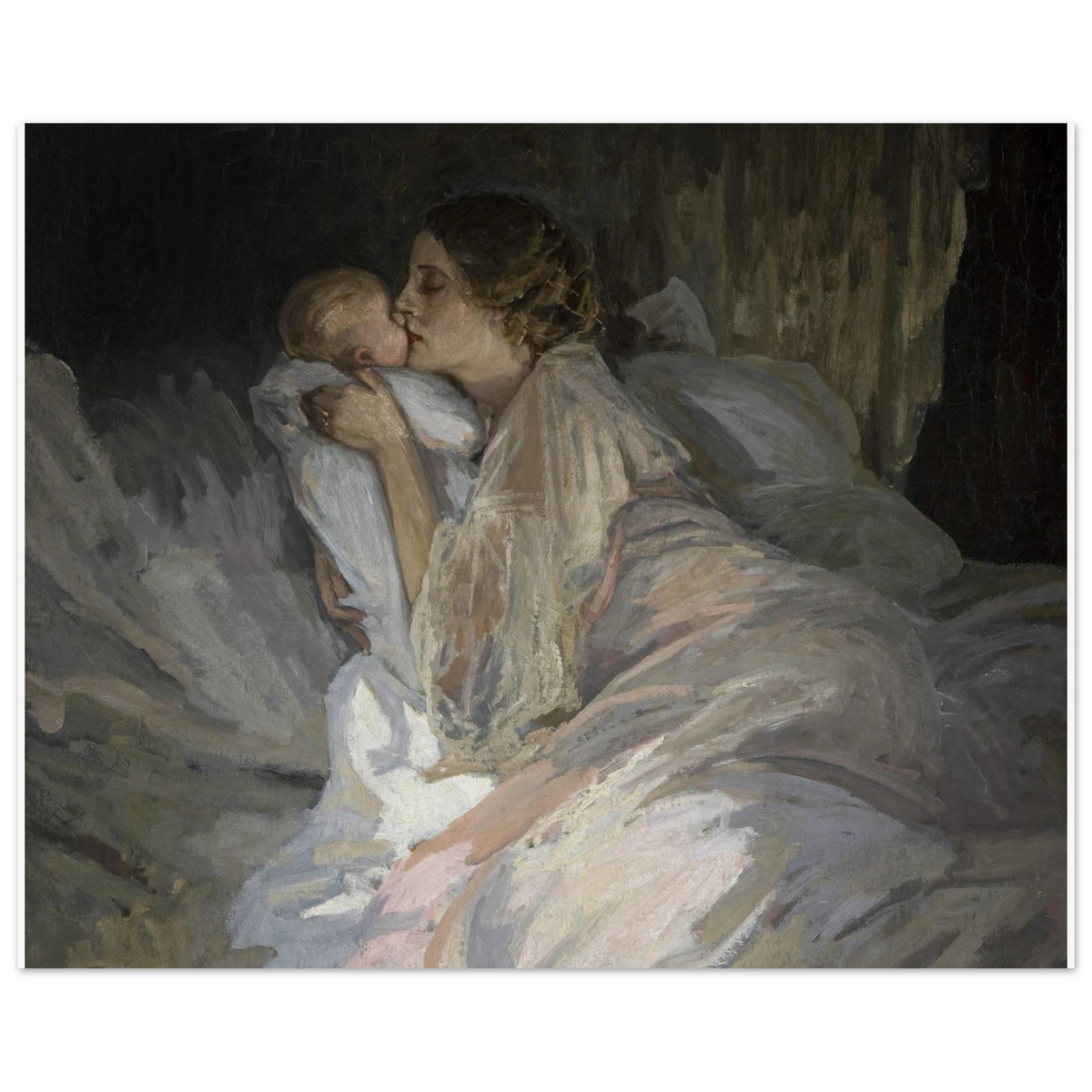 The Mother (1909) by Sir John Lavery, unframed art print, 20x25 cm