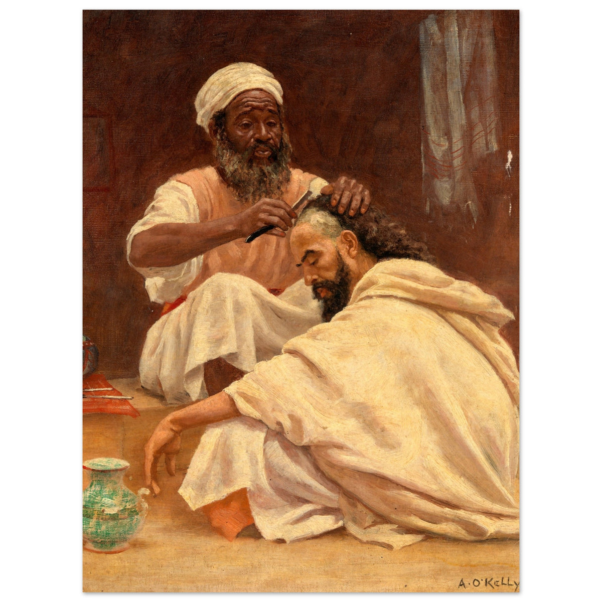 A Barber, Morocco - Aloysius O'Kelly Art Print (view 7)