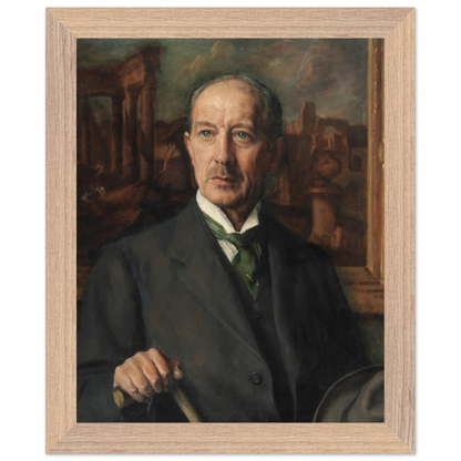 Portrait of Henry Harrison by his sister Sarah Cecilia Harrison, art print in a wood frame, 20x25 cm