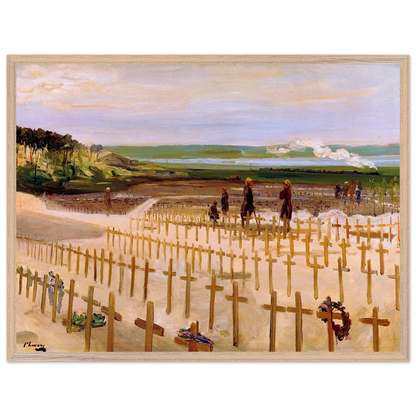 The Cemetery, Étaples (1919) by Sir John Lavery, art print in a wood frame, 60x80 cm