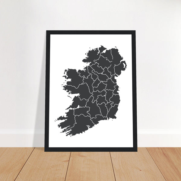 Zeitgenössischer moderner irischer Kartendruck