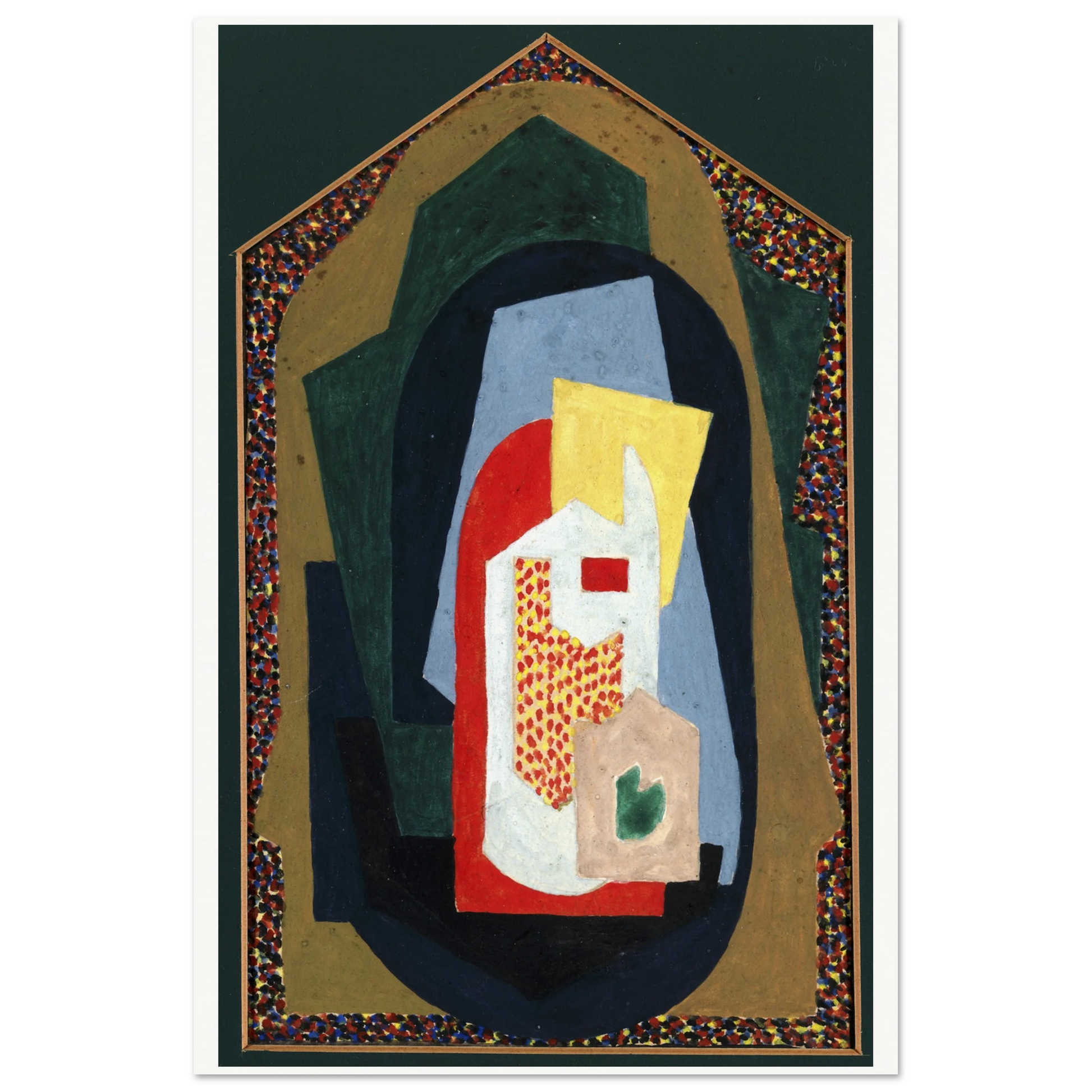 Decoration (1923) by Mainie Jellett - print in a white frame
