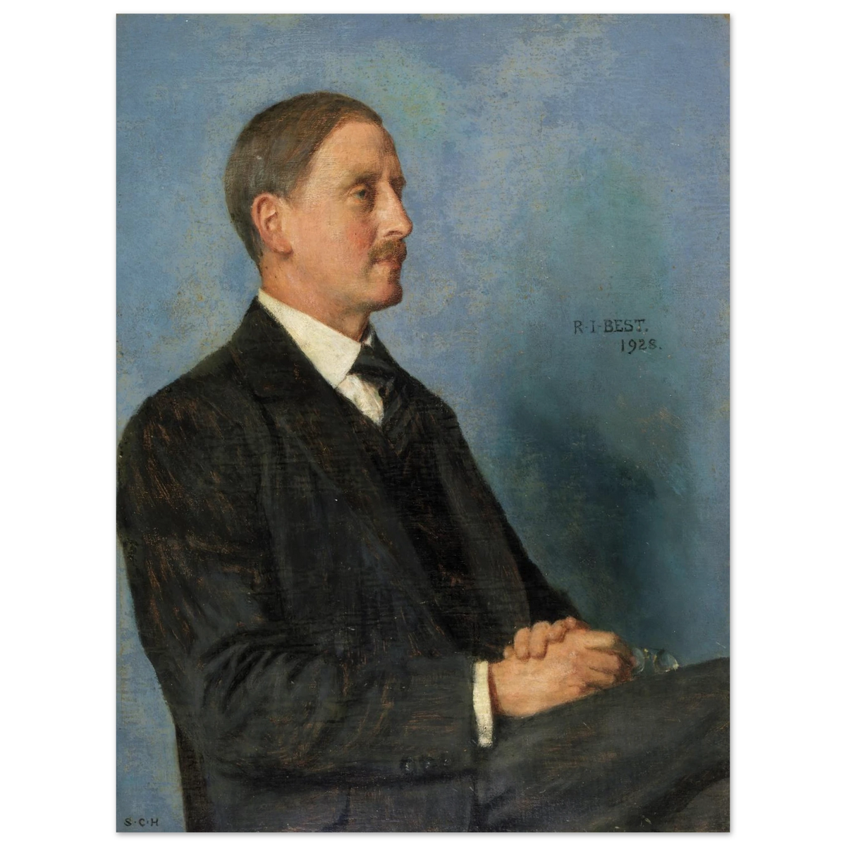 Portrait of Richard Irvine Best by Sarah Cecilia Harrison, unframed art print, 30x40 cm