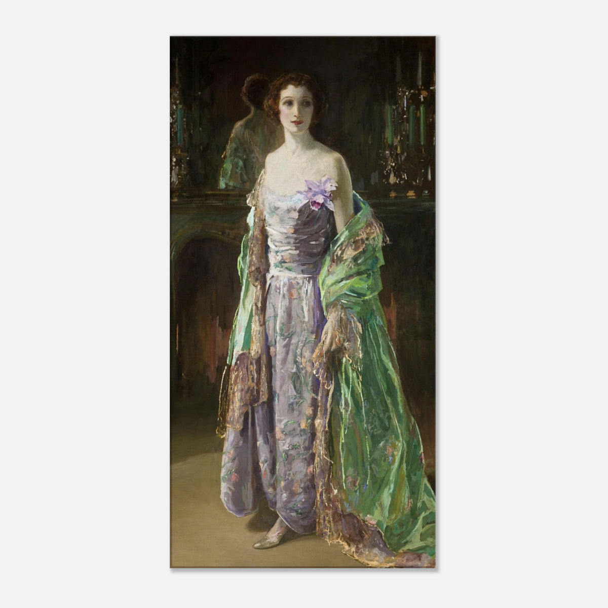 The Green Coat (1926) by Sir John Lavery, canvas art print, 50x100 cm