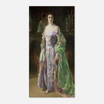 The Green Coat (1926) by Sir John Lavery, canvas art print, 50x100 cm