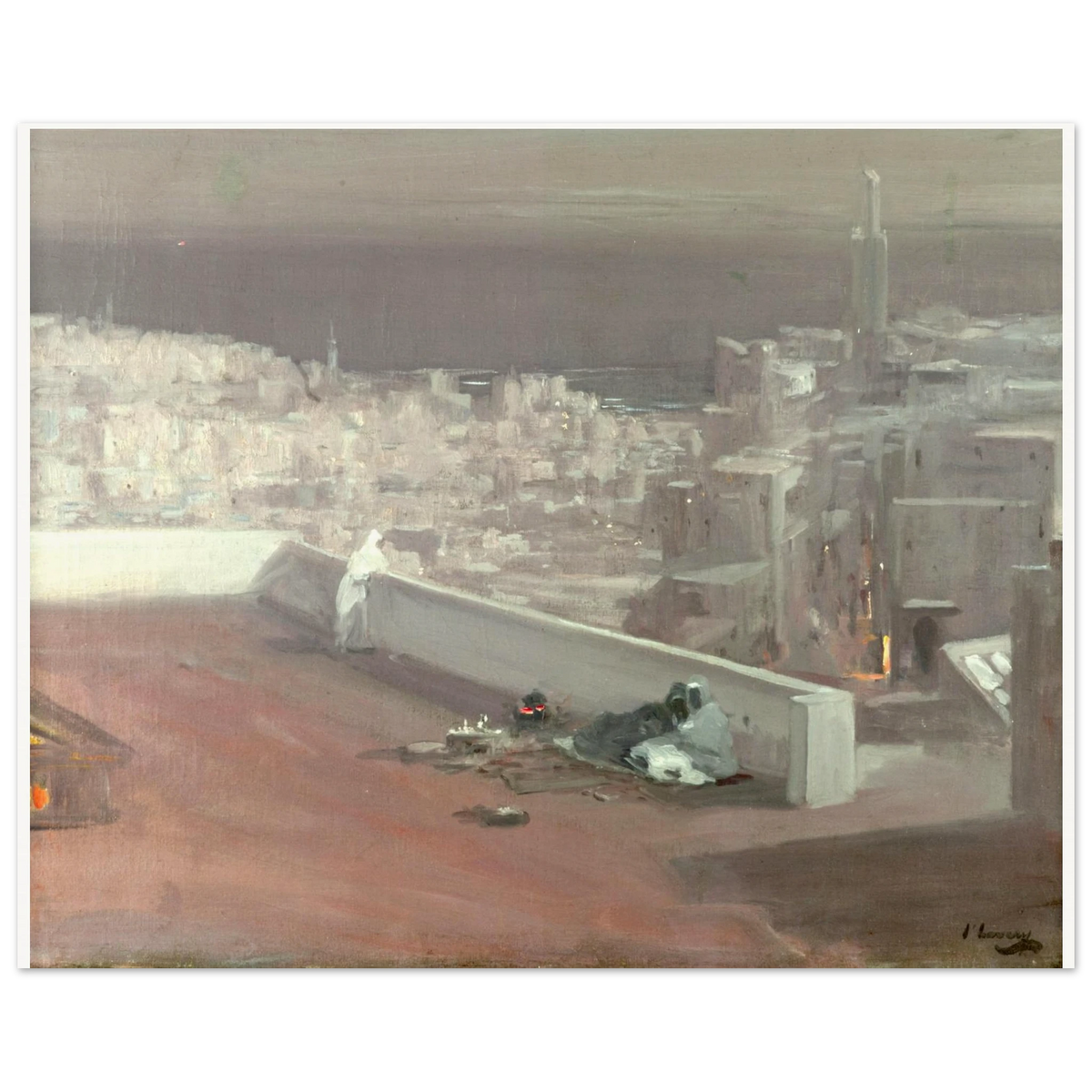 Night, Tangier by Sir John Lavery, unframed art print, 40x50 cm
