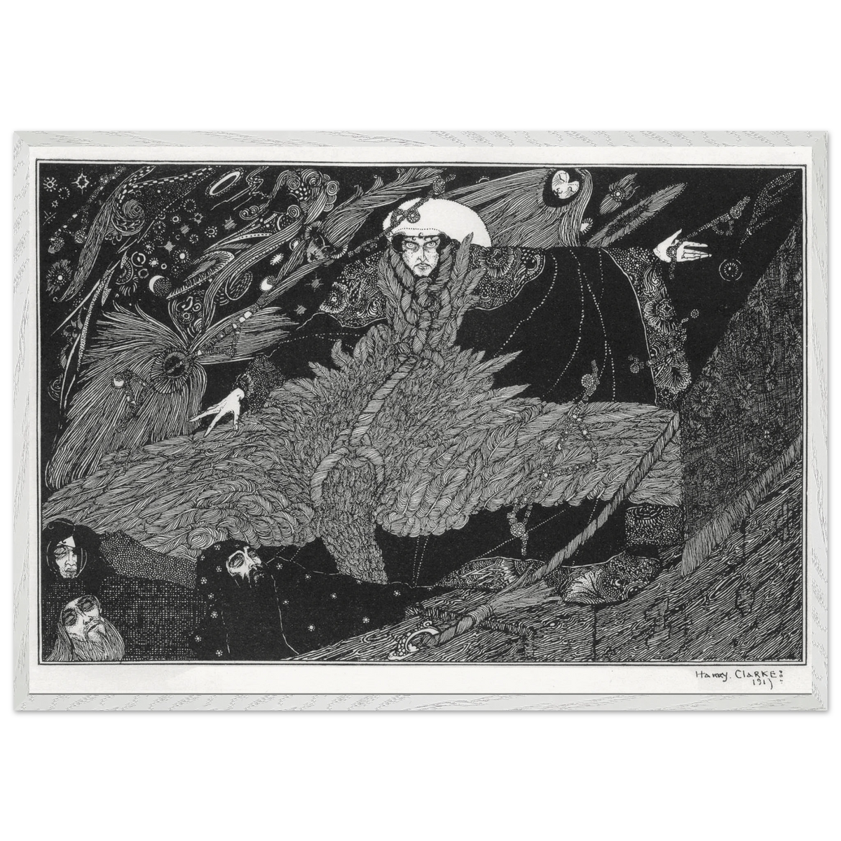 The Albatross About His Neck by Harry Clarke, framed print detail