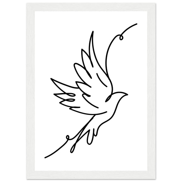 Flying Bird Line Drawing Art Print