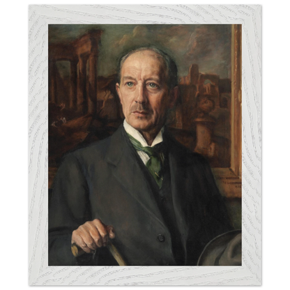 Portrait of Henry Harrison by his sister Sarah Cecilia Harrison, art print in a white frame, 20x25 cm