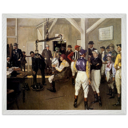 The Weighing Room, Hurst Park (1924) – Sir John Lavery (view 3)