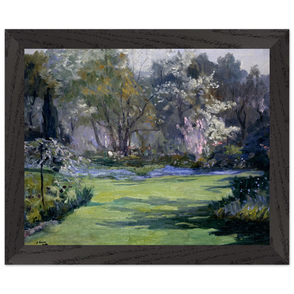 Spring, the Garden, Villa Sylvia (1921) by Sir John Lavery, art print in a black frame, 20x25 cm